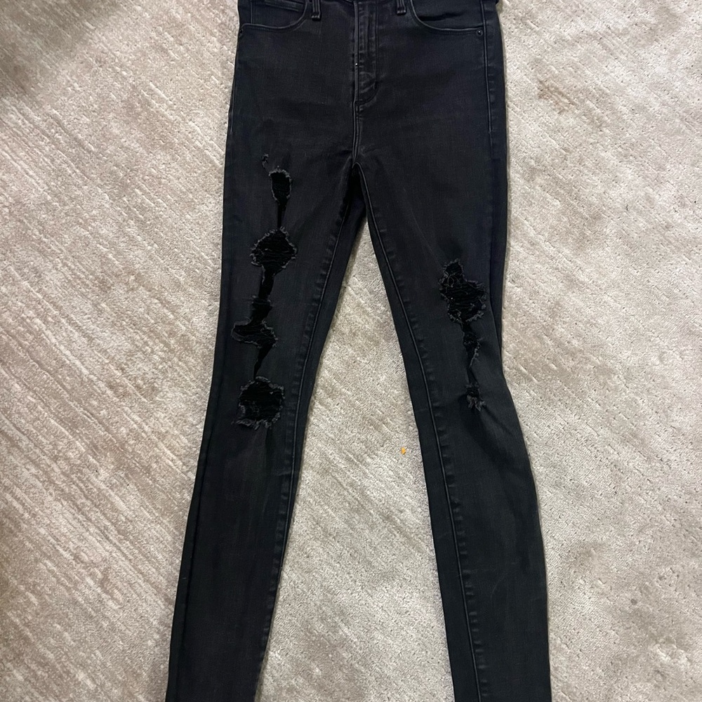 Abercrombie Black Distressed Jeans